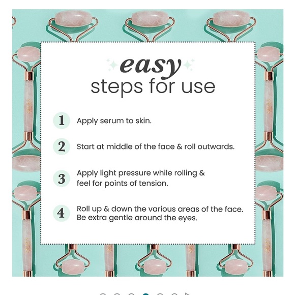 SDARA SKINCARE Rose Quartz Roller - Anti Aging Jade Roller - Picture 4 of 7